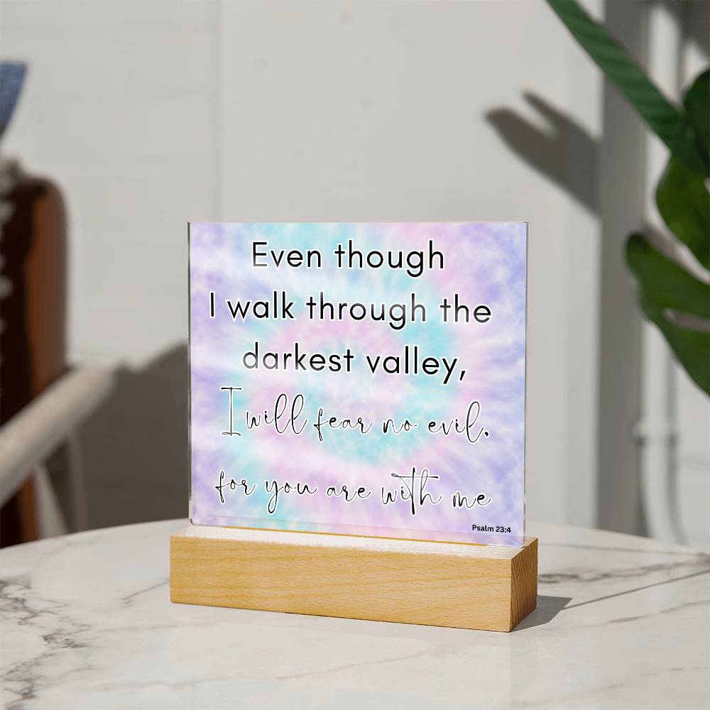 Tie Dye Bible Verse LED light, Favorite Bible Verse Gift, Christian Home Decor, Faith Based Decor, Religious LED Night Light , New Home Gift, Christmas Gift Christian Acrylic Plaque