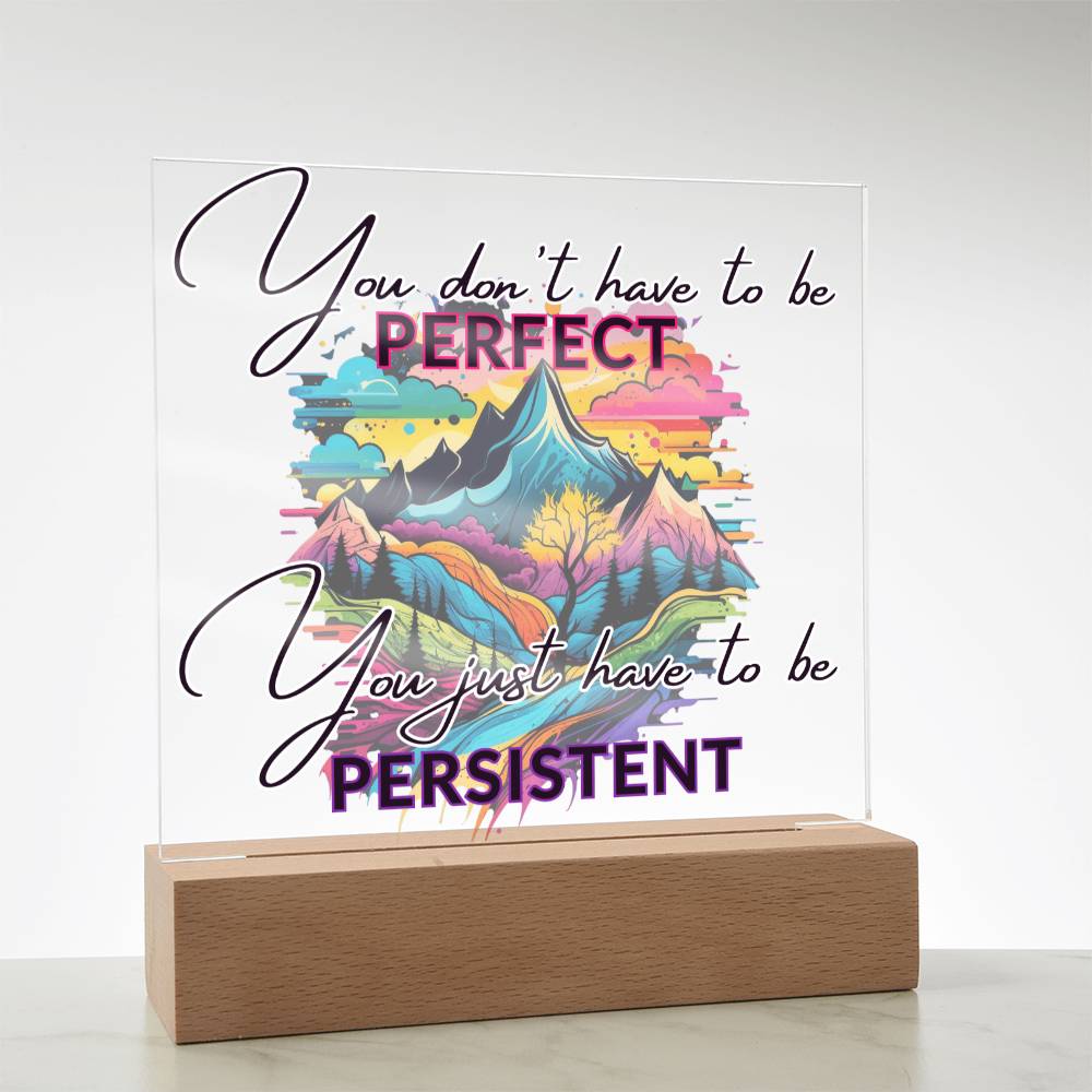 "Empower Your Resilience - Inspirational Acrylic Plaque for Mental Health and Positivity"