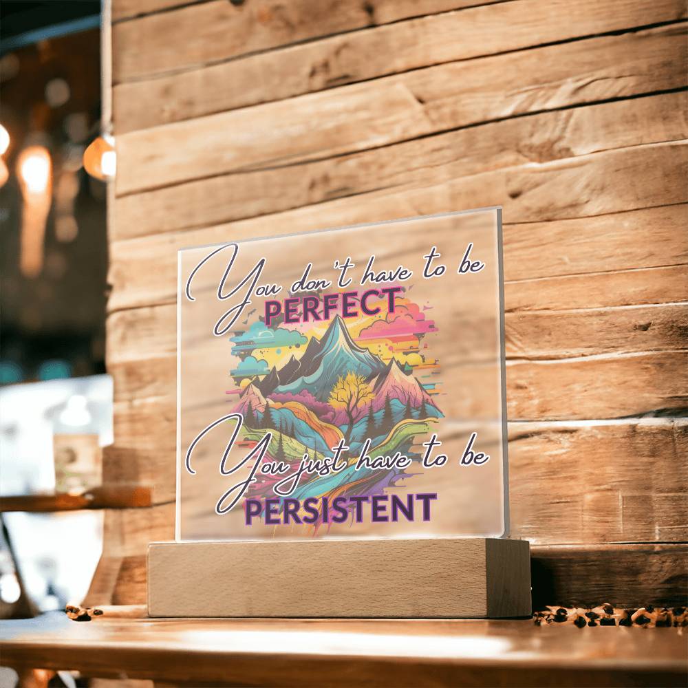 "Empower Your Resilience - Inspirational Acrylic Plaque for Mental Health and Positivity"