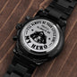My Hero Dad - Engraved Black Chronograph Watch