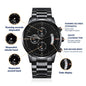"Time may pass, but my love for you will never fade" Chronograph Watch, ,Groomsmen Watch,Mens Watch,Boyfriend Gift for Men,Wedding Anniversary Gift for Him