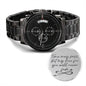 "Time may pass, but my love for you will never fade" Chronograph Watch, ,Groomsmen Watch,Mens Watch,Boyfriend Gift for Men,Wedding Anniversary Gift for Him