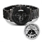 My Hero Dad - Engraved Black Chronograph Watch
