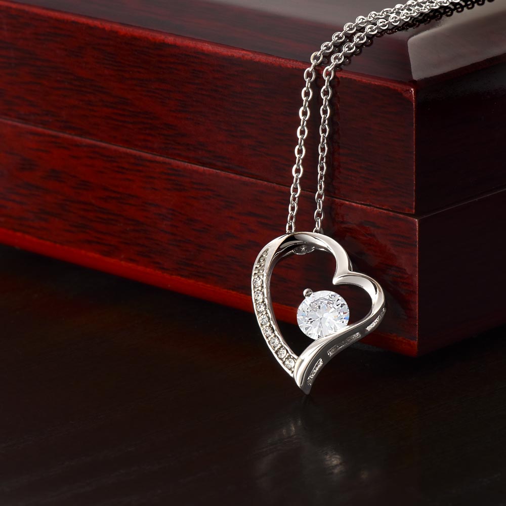 To My Soulmate, Forever Love Necklace Gift For Her, Wife, Girlfriend, Anniversary, Wedding, Valentine, Birthday with Message My LOVE For You Will Never Fall