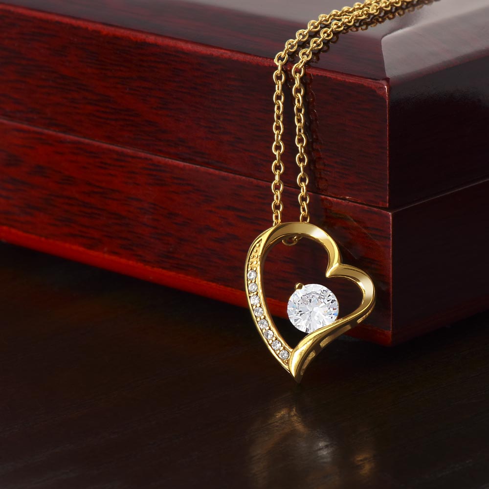 To My Soulmate, Forever Love Necklace Gift For Her, Wife, Girlfriend, Anniversary, Wedding, Valentine, Birthday with Message My LOVE For You Will Never Fall