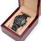 "Time may pass, but my love for you will never fade" Chronograph Watch, ,Groomsmen Watch,Mens Watch,Boyfriend Gift for Men,Wedding Anniversary Gift for Him