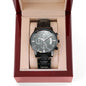 "Time may pass, but my love for you will never fade" Chronograph Watch, ,Groomsmen Watch,Mens Watch,Boyfriend Gift for Men,Wedding Anniversary Gift for Him