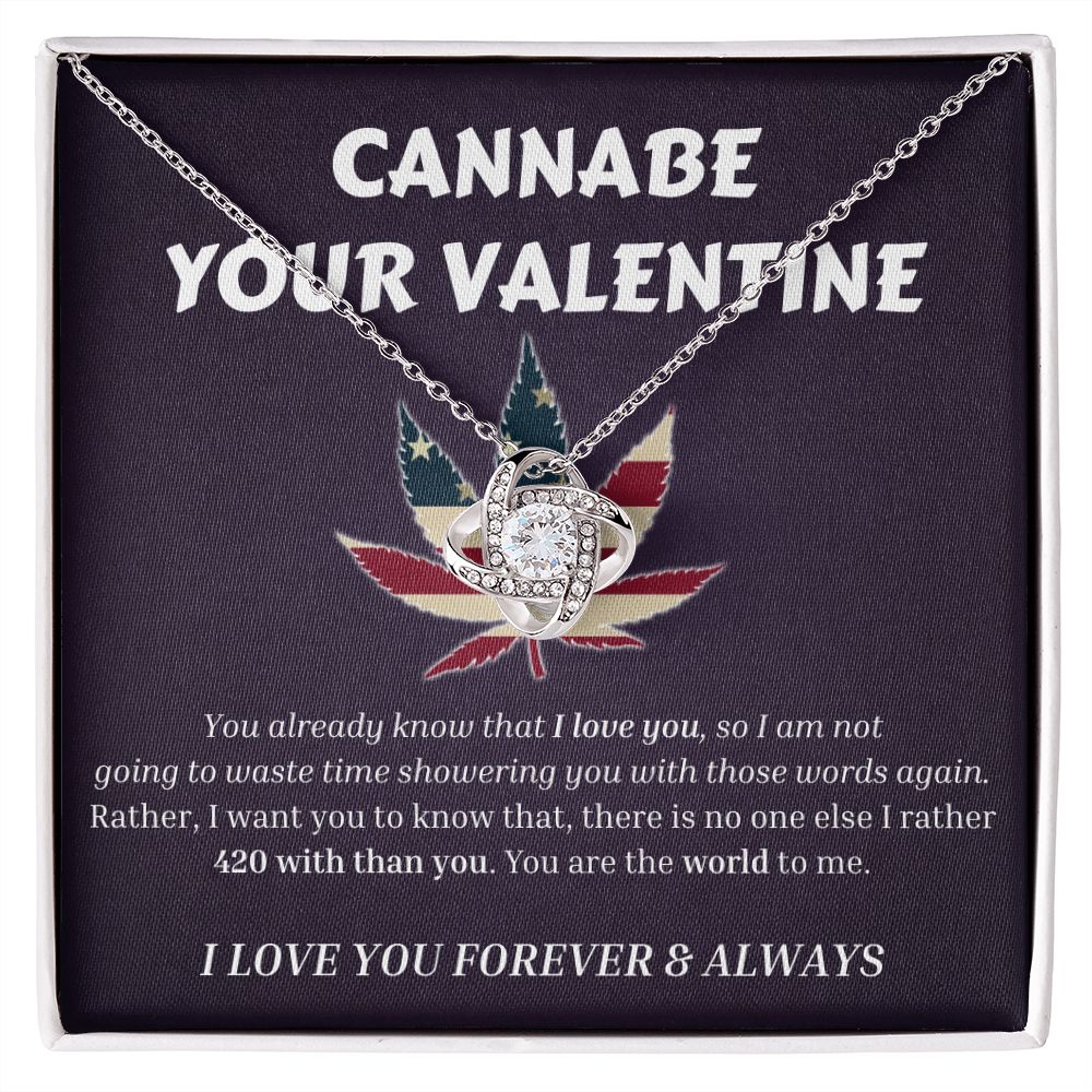Weed CANNABE YOUR VALENTINE "I LOVE YOU FOREVER & ALWAYS" Necklace