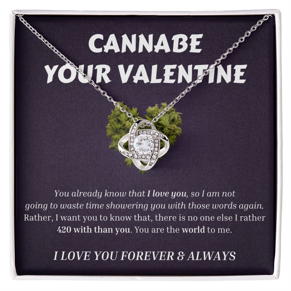 Weed CANNABE YOUR VALENTINE "I LOVE YOU FOREVER & ALWAYS" Necklace