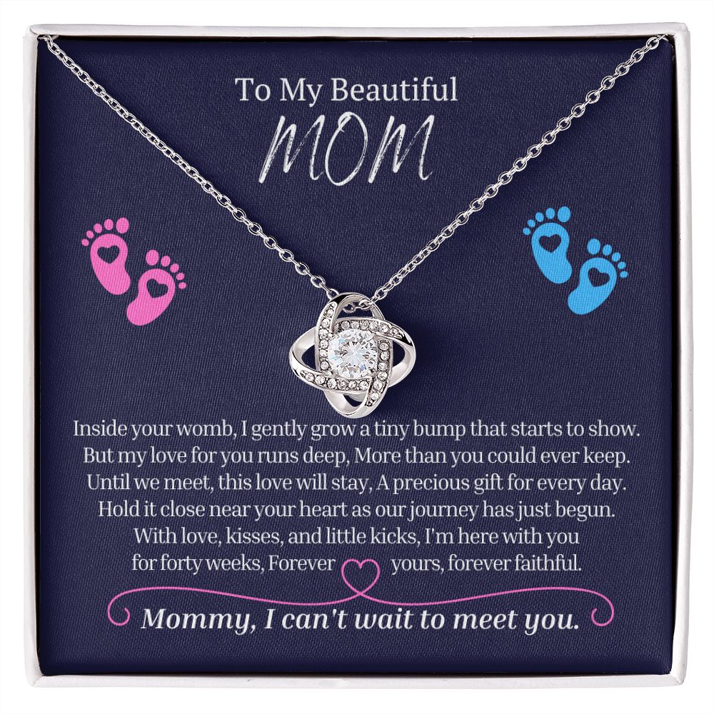 Products To My Mommy, Mom to Be, Love Knot Necklace, Baby Shower Gift, –  Gift4Happiness