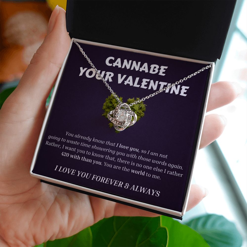 Weed CANNABE YOUR VALENTINE "I LOVE YOU FOREVER & ALWAYS" Necklace