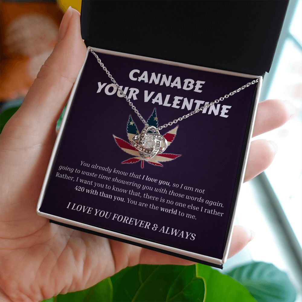 Weed CANNABE YOUR VALENTINE "I LOVE YOU FOREVER & ALWAYS" Necklace
