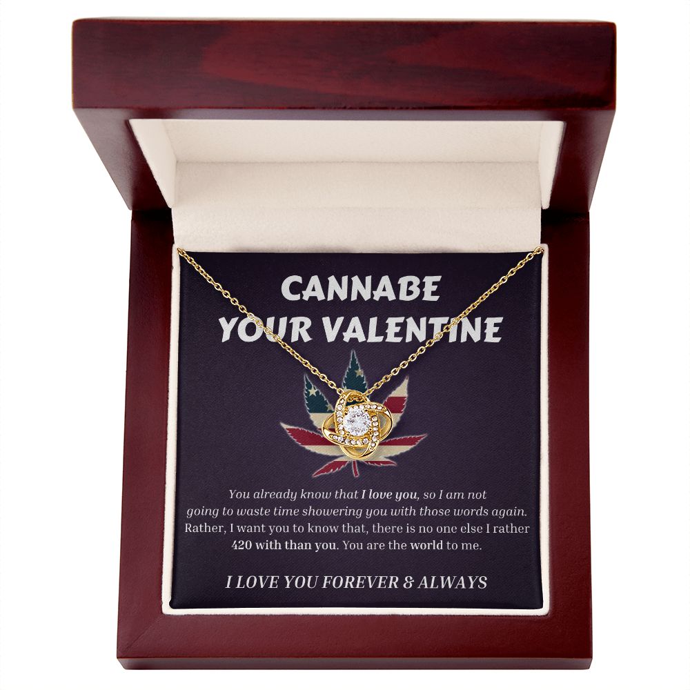 Weed CANNABE YOUR VALENTINE "I LOVE YOU FOREVER & ALWAYS" Necklace