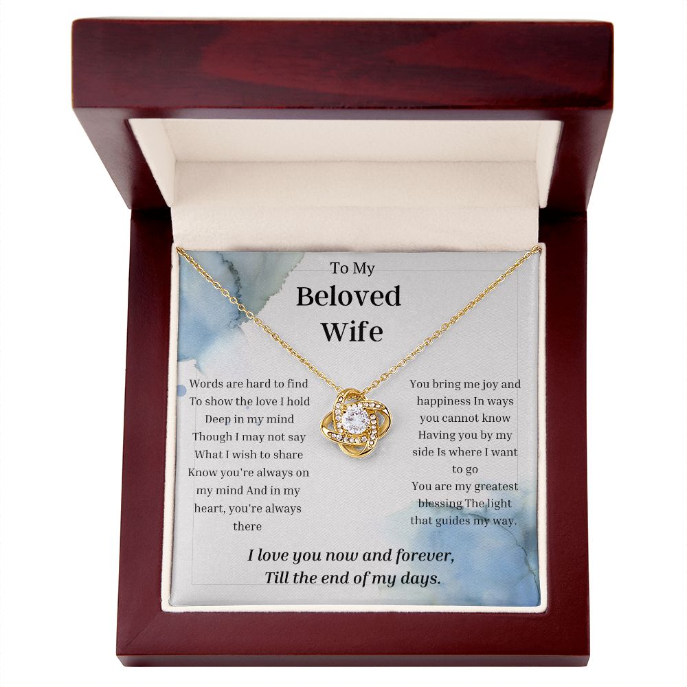 To My Wife Necklace, Anniversary Gift for Wife , Wife Birthday, Wife Necklace, Valentines Day Gift For Wife