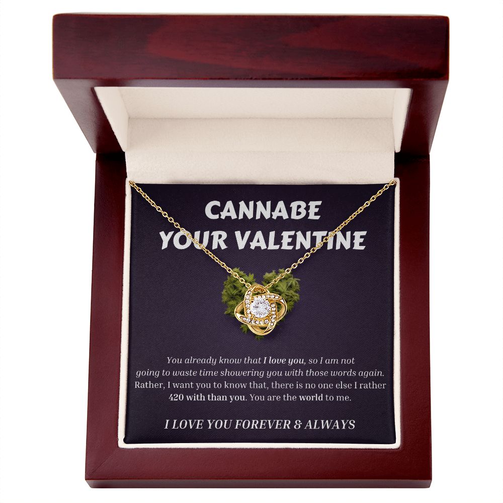 Weed CANNABE YOUR VALENTINE "I LOVE YOU FOREVER & ALWAYS" Necklace