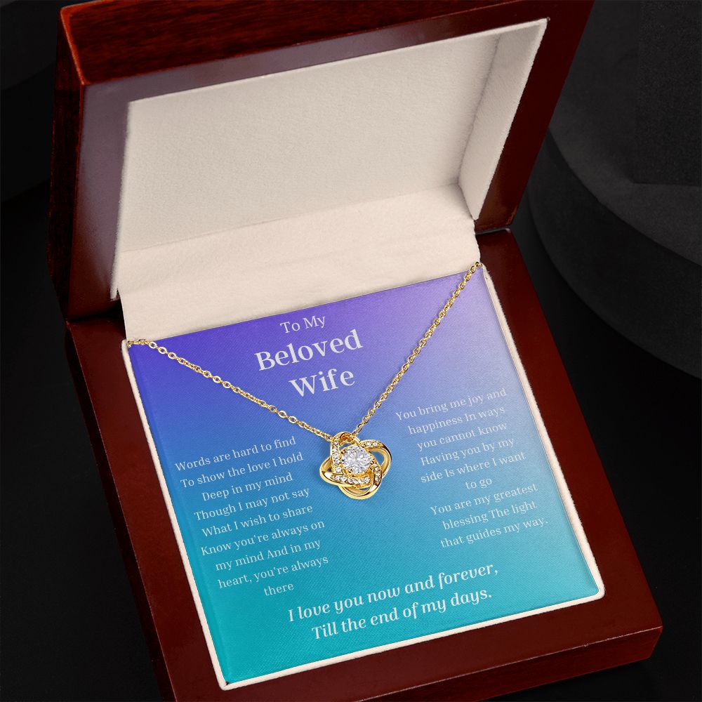 To My Wife Necklace, Anniversary Gift for Wife , Wife Birthday, Wife Necklace, Valentines Day Gift For Wife
