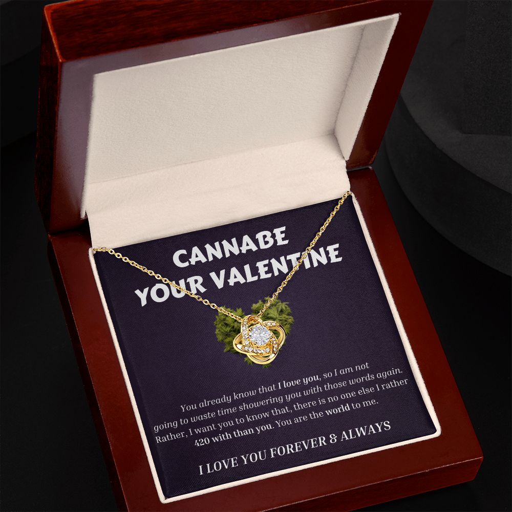 Weed CANNABE YOUR VALENTINE "I LOVE YOU FOREVER & ALWAYS" Necklace