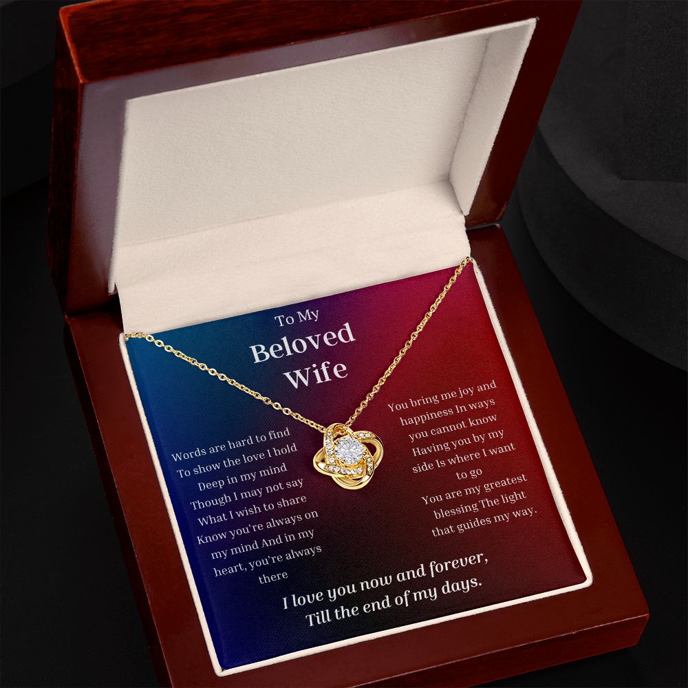 To My Wife Necklace, Anniversary Gift for Wife , Wife Birthday, Wife Necklace, Valentines Day Gift For Wife