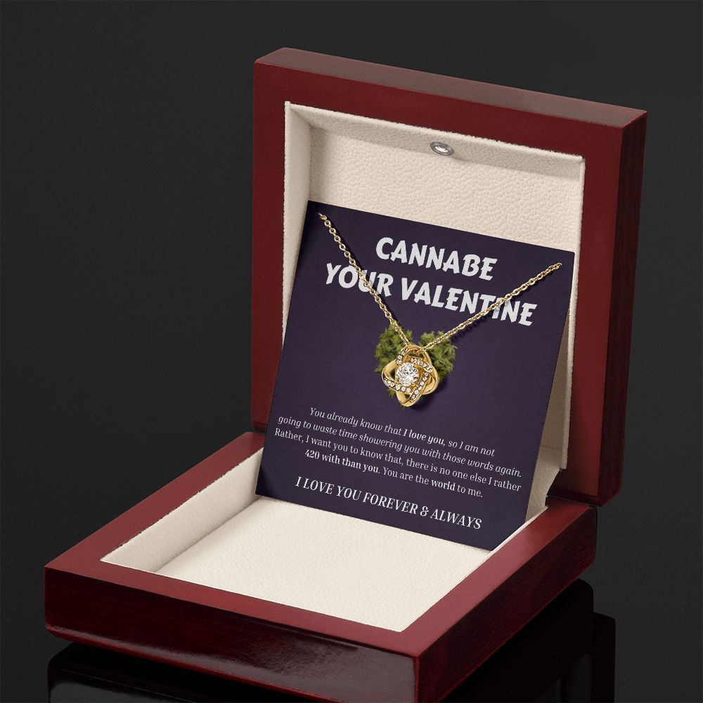 Weed CANNABE YOUR VALENTINE "I LOVE YOU FOREVER & ALWAYS" Necklace