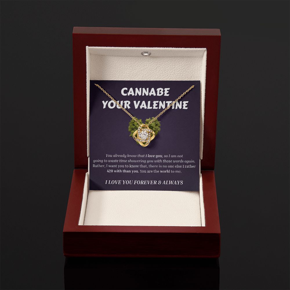 Weed CANNABE YOUR VALENTINE "I LOVE YOU FOREVER & ALWAYS" Necklace