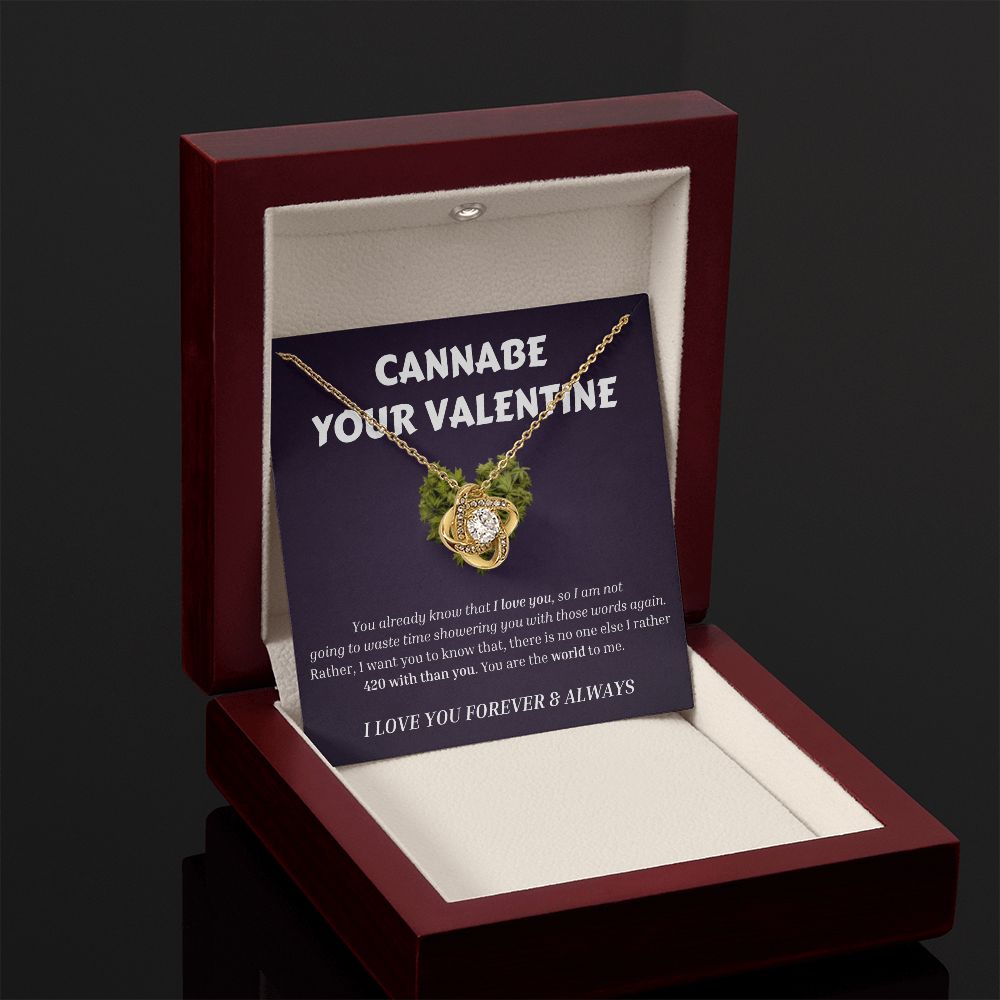 Weed CANNABE YOUR VALENTINE "I LOVE YOU FOREVER & ALWAYS" Necklace