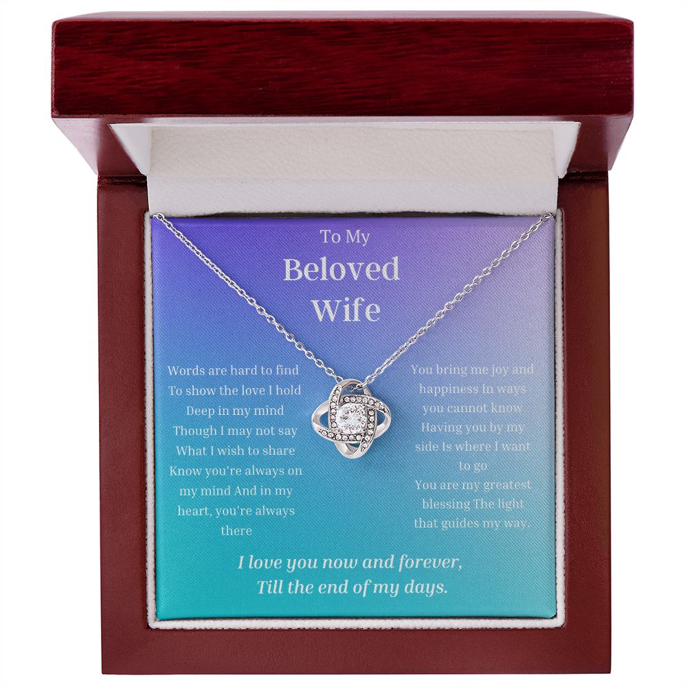 To My Wife Necklace, Anniversary Gift for Wife , Wife Birthday, Wife Necklace, Valentines Day Gift For Wife