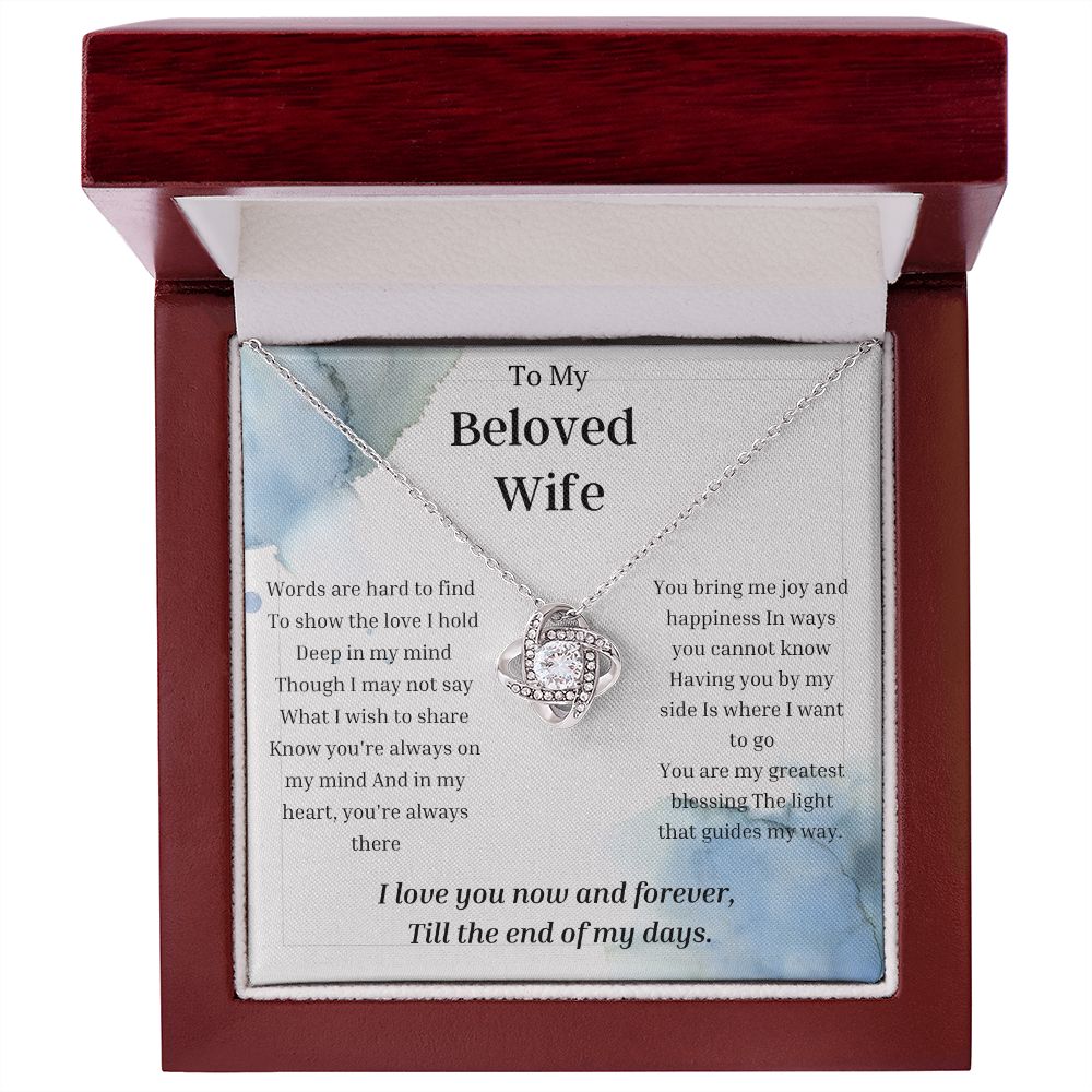 To My Wife Necklace, Anniversary Gift for Wife , Wife Birthday, Wife Necklace, Valentines Day Gift For Wife