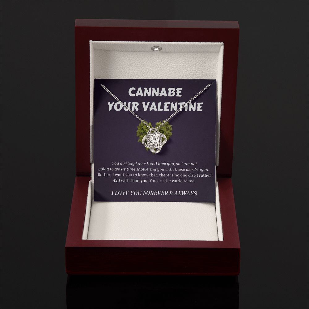 Weed CANNABE YOUR VALENTINE "I LOVE YOU FOREVER & ALWAYS" Necklace