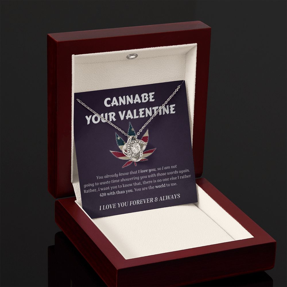 Weed CANNABE YOUR VALENTINE "I LOVE YOU FOREVER & ALWAYS" Necklace