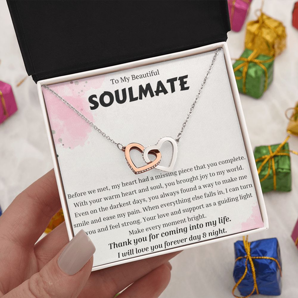 To My Soulmate Necklace, Anniversary Gift for Soulmate, Soulmate Birthday, Soulmate Necklace, Valentines Day Gift For Soulmate