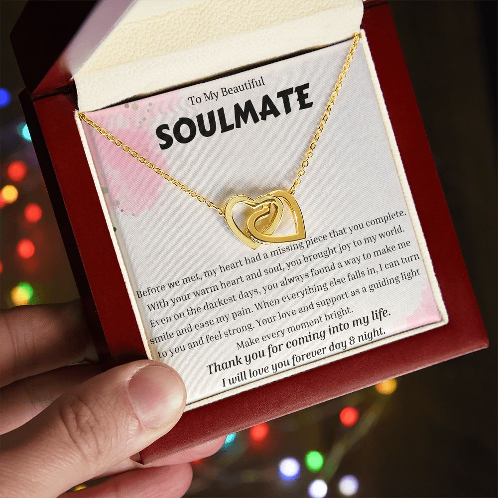 To My Soulmate Necklace, Anniversary Gift for Soulmate, Soulmate Birthday, Soulmate Necklace, Valentines Day Gift For Soulmate