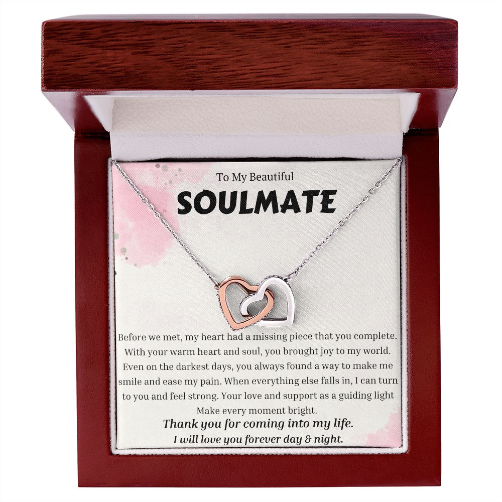To My Soulmate Necklace, Anniversary Gift for Soulmate, Soulmate Birthday, Soulmate Necklace, Valentines Day Gift For Soulmate