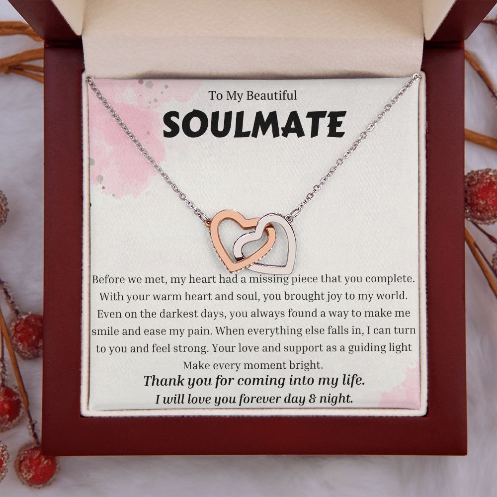 To My Soulmate Necklace, Anniversary Gift for Soulmate, Soulmate Birthday, Soulmate Necklace, Valentines Day Gift For Soulmate