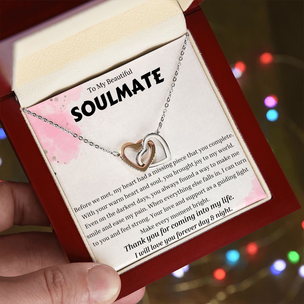 To My Soulmate Necklace, Anniversary Gift for Soulmate, Soulmate Birthday, Soulmate Necklace, Valentines Day Gift For Soulmate