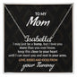 To My mom from your tummy Personalized Name Necklace