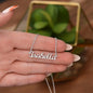 To My mom from your tummy Personalized Name Necklace