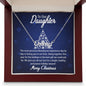 TO OUR DAUGHTER "The most precious blessing we experience day by day is having you in our lives" Personalized Name Necklace