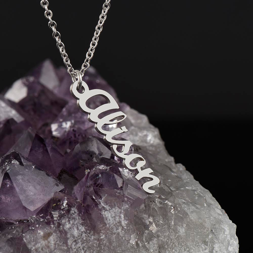 To My Mom Vertical Name Necklace Message Card for All Necklace Jewelry From Son Daughter Gift Anniversary Birthday Mothers day