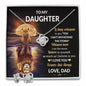 Gift4Happiness To My Daughter from Dad "if they whisper to you you can't withstand the storm whisper I am the storm" Earring & Necklace SET