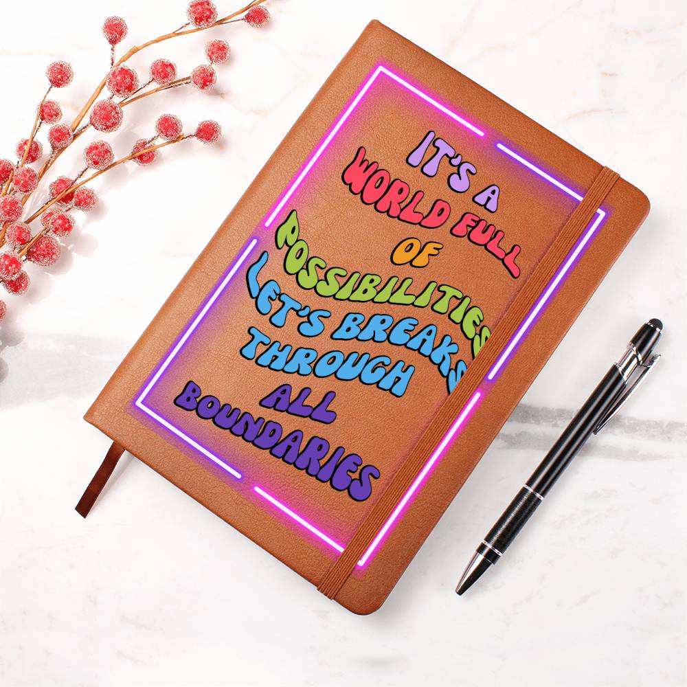 Enchanted Graphic Journal - Capture the Magic of Possibilities, Creative Empowerment Journal - Magical Possibilities Await You, It's a world full of possibilities, empower graphic Journal