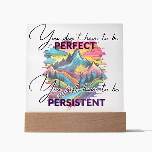 "Empower Your Resilience - Inspirational Acrylic Plaque for Mental Health and Positivity"