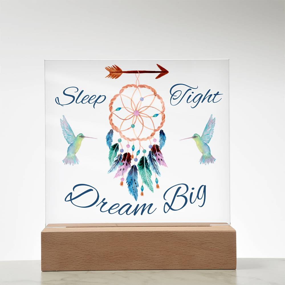 Magical birds Dreamcatcher Acrylic Night Light for Kids - Chase Dreams with Light