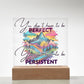 "Empower Your Resilience - Inspirational Acrylic Plaque for Mental Health and Positivity"