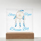 Magical Dreamcatcher Acrylic Night Light for Kids-blue color- Chase Dreams with Light