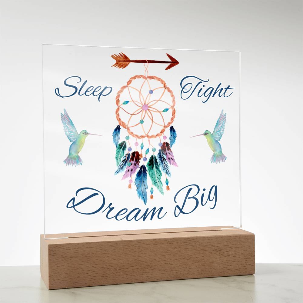 Magical birds Dreamcatcher Acrylic Night Light for Kids - Chase Dreams with Light