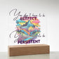 "Empower Your Resilience - Inspirational Acrylic Plaque for Mental Health and Positivity"