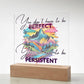 "Empower Your Resilience - Inspirational Acrylic Plaque for Mental Health and Positivity"