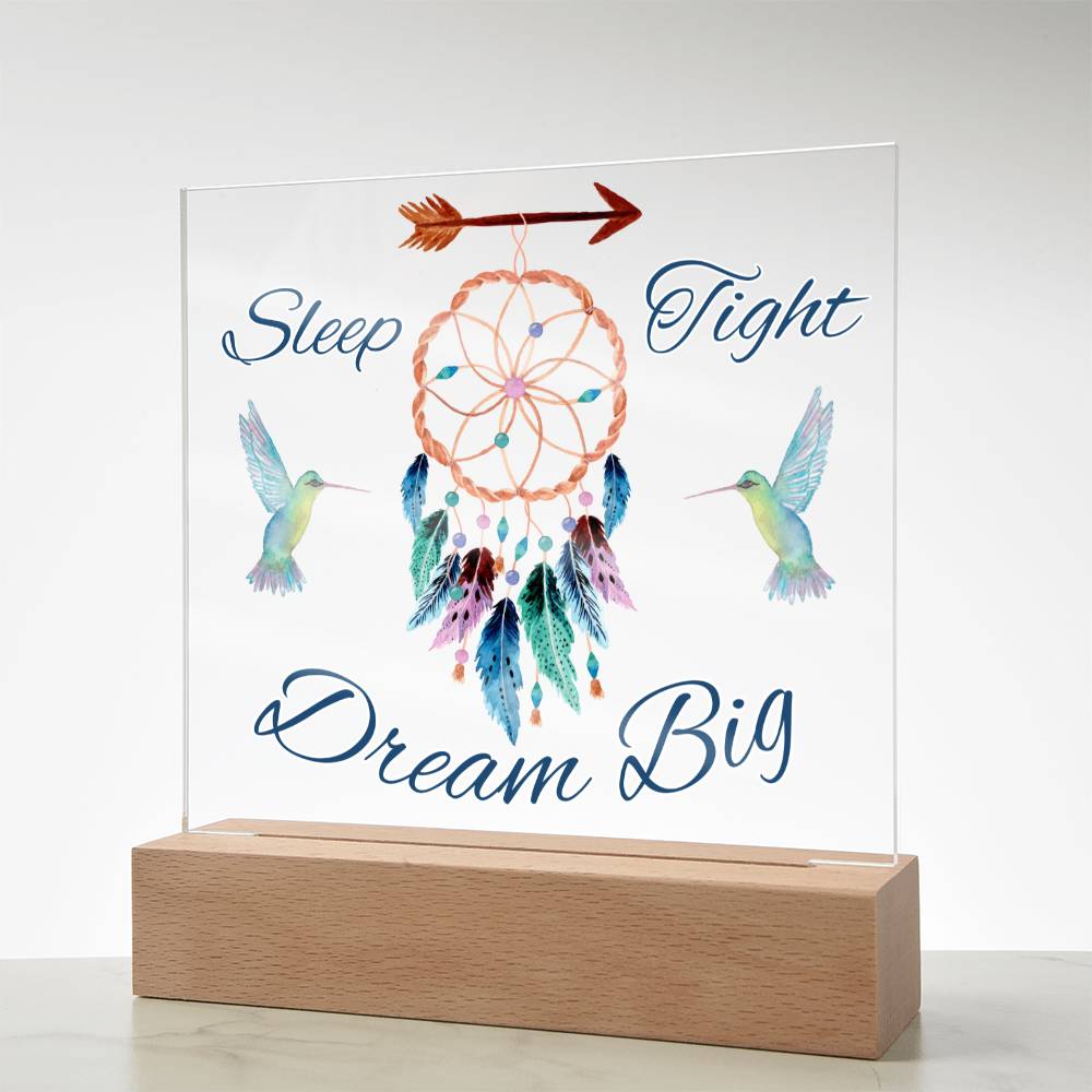 Magical birds Dreamcatcher Acrylic Night Light for Kids - Chase Dreams with Light