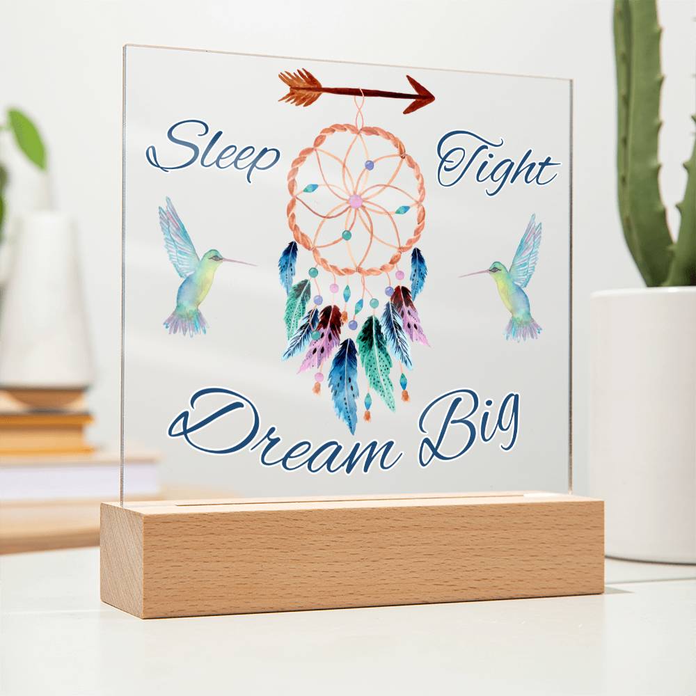 Magical birds Dreamcatcher Acrylic Night Light for Kids - Chase Dreams with Light