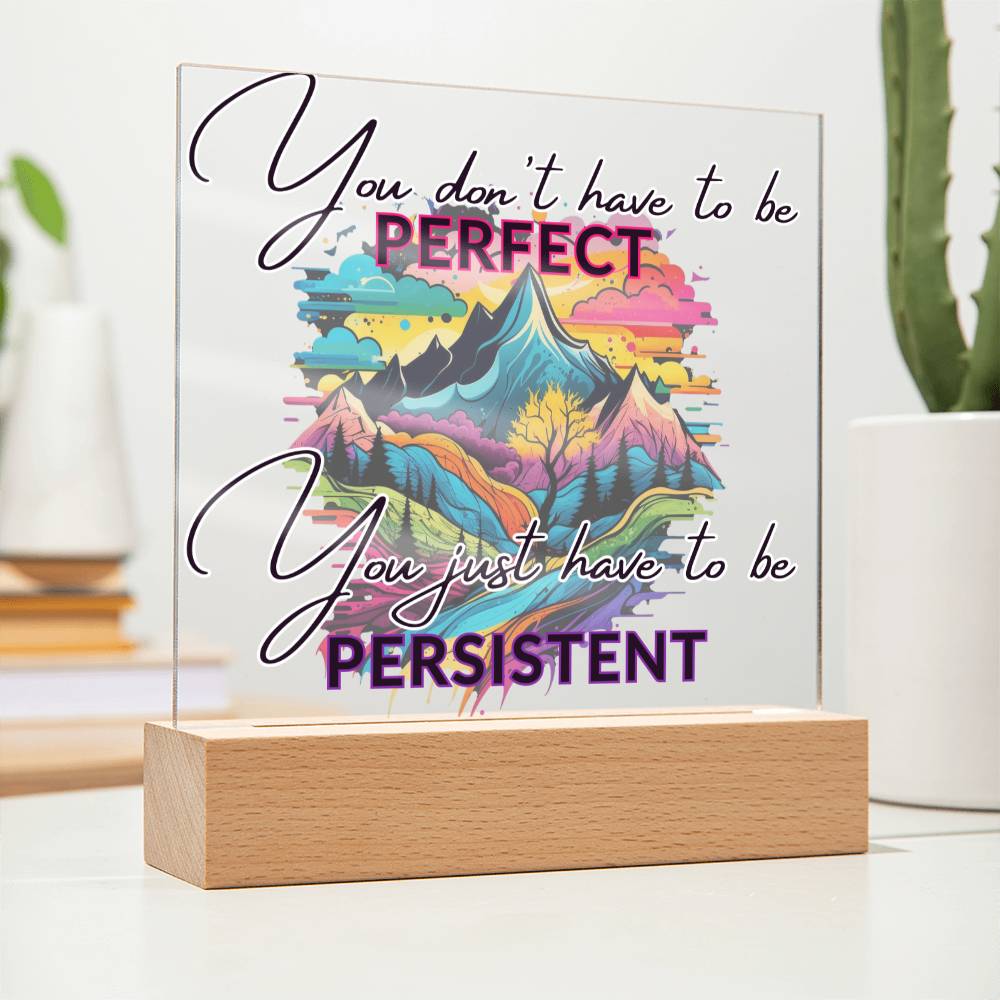 "Empower Your Resilience - Inspirational Acrylic Plaque for Mental Health and Positivity"